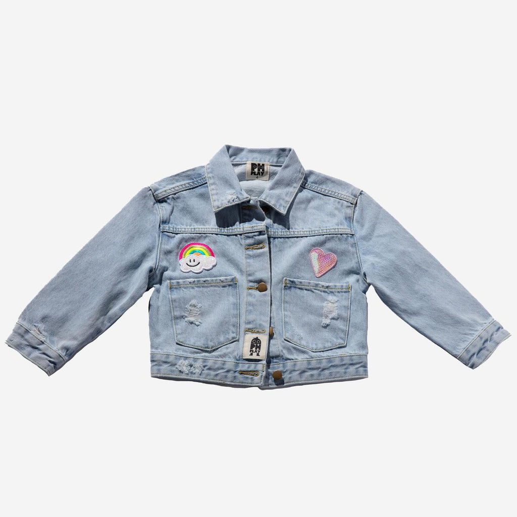 Lola & The Boys Girl's All About The Patch Denim Jacket