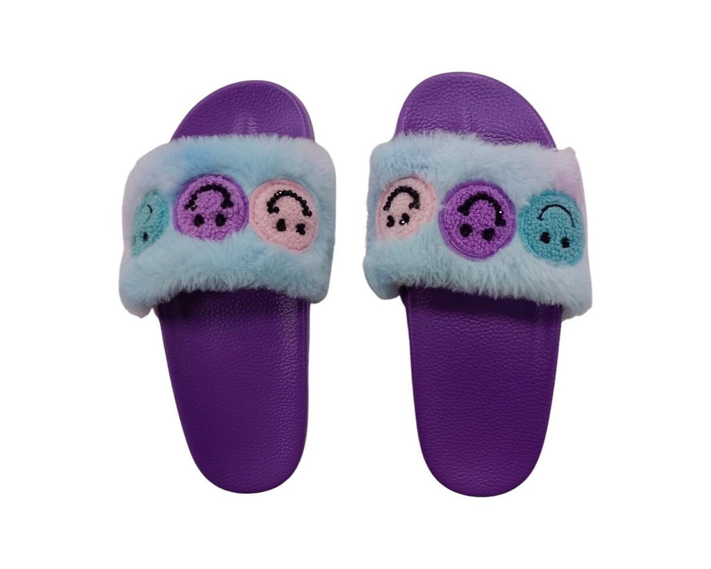 Purple fuzzy online slides