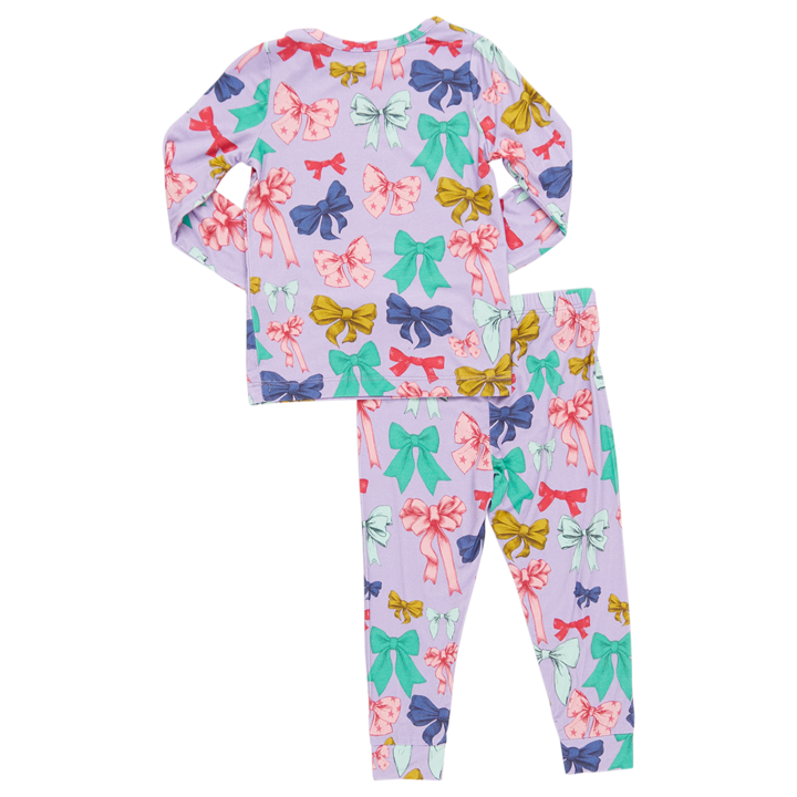 Pink Silk Bows Pajamas – Just For Babes