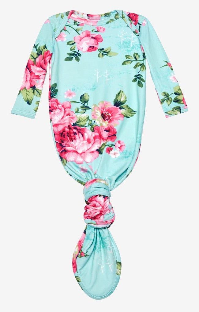 Posh Peanut store Vintage Aqua Floral Dress