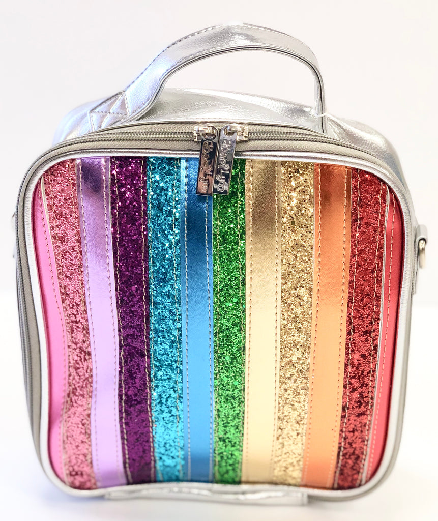 Nylon Lunch Box Customizable Lunchbox With Glitter Varsity Letters