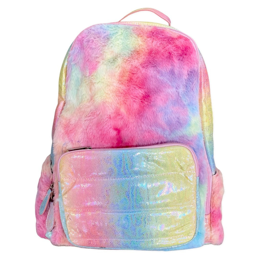 Bari Lynn Multicolor Faux Fur Backpack & Lunch Box Set