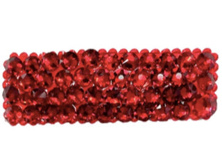 Bari Lynn All Over Swarovski Crystal Snap Clip - Red