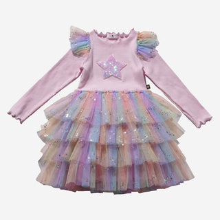 Petite Hailey Frill Layered Tutu Dress - Pink Multi, Petite Hailey, Birthday Girl, Birthday Girl Outfit, cf-size-10, cf-size-12-months, cf-size-18-months, cf-size-2, cf-size-3, cf-size-4, cf-