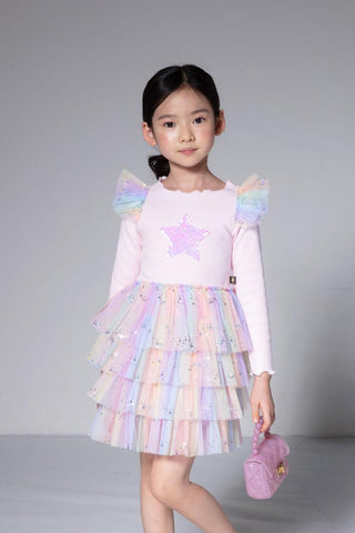 Petite Hailey Frill Layered Tutu Dress - Pink Multi, Petite Hailey, Birthday Girl, Birthday Girl Outfit, cf-size-10, cf-size-12-months, cf-size-18-months, cf-size-2, cf-size-3, cf-size-4, cf-