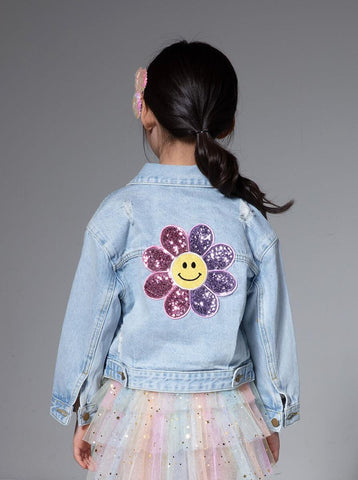 Lola & The Boys Girl's All About The Patch Denim Jacket