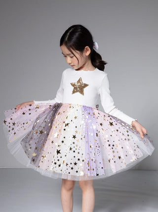 Petite Hailey Multi Cut Star Tutu Dress - White, Petite Hailey, Birthday Girl, Birthday Girl Outfit, cf-size-12-months, cf-size-18-months, cf-size-4, cf-size-5, cf-size-6, cf-type-dresses, cf