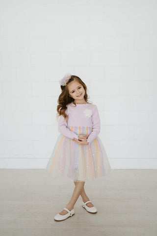 Petite Hailey Daisy Ombre Tutu Dress - Purple, Petite Hailey, Birthday Girl, Birthday Girl Outfit, cf-size-2, cf-size-3, cf-size-4, cf-size-5, cf-size-6, cf-size-8, cf-type-dresses, cf-vendor