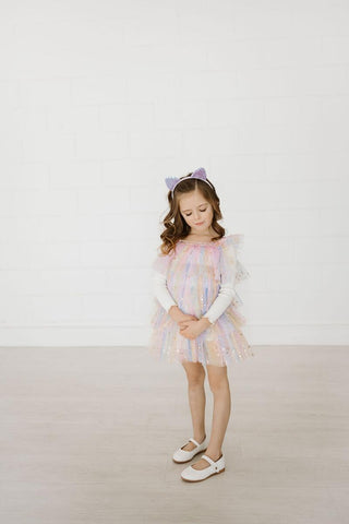 Petite Hailey Ombre Layered Tutu L/S Dress - Purple, Petite Hailey, Birthday Girl, Birthday Girl Outfit, cf-size-10, cf-size-12-months, cf-size-18-months, cf-size-2, cf-size-3, cf-size-4, cf-