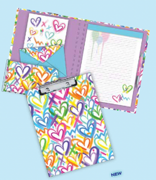 Iscream Corey Paige Hearts Clipboard Set