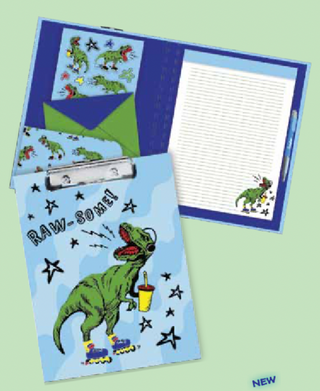 Iscream Skating Dinosaurs Clipboard Set