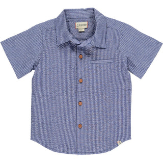 Me & Henry Newport Woven Shirt - Navy Seersucker