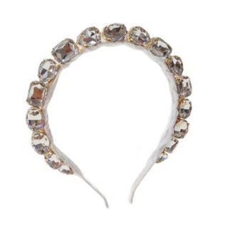 Bari Lynn Standing Multi Jewel Headband - White / Clear, Bari Lynn, Bari Lynn, Bari Lynn Headband, Bari Lynn Headbands, cf-type-headband, cf-vendor-bari-lynn, Clear, Headband with Jewels, Jew