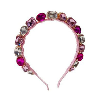 Bari Lynn Standing Multi Jewel Headband - Pink, Bari Lynn, Bari Lynn, Bari Lynn Headband, Bari Lynn Headbands, cf-type-headband, cf-vendor-bari-lynn, Headband with Jewels, Jeweled Headband, p