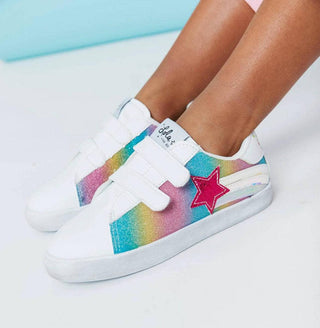 Lola and The Boys Shooting Star Ombre Velcro Sneaker, Lola & the Boys, cf-size-21-5-5c, cf-size-22-6c, cf-size-23-7c, cf-size-25-9c, cf-size-29-11-5c, cf-size-30-12c, cf-type-sneakers, cf-ven