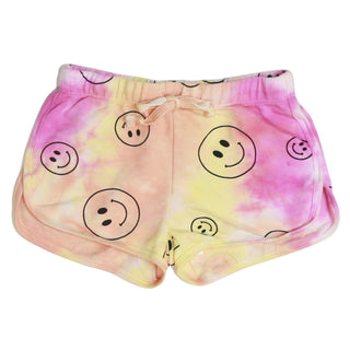 T2Love Tie Dye Happy Face Shorts