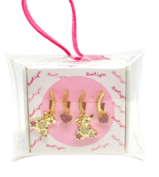 Bari Lynn, Bari Lynn Earring Set - Bear / Heart - Basically Bows & Bowties