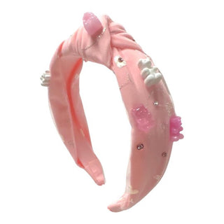 Bari Lynn, Bari Lynn Gummy Bear Shimmer Smile Knot Headband - Pink - Basically Bows & Bowties