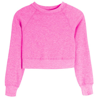 Suzette Kids Brushed Soft Cloud Crew Neck Top - Begonia Pink