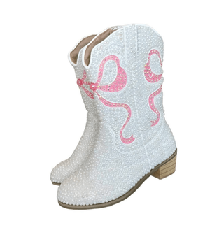 Lola and The Boys Crystal Bow Cowgirl Boots