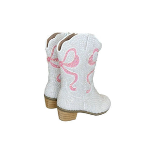 Lola and The Boys Crystal Bow Cowgirl Boots