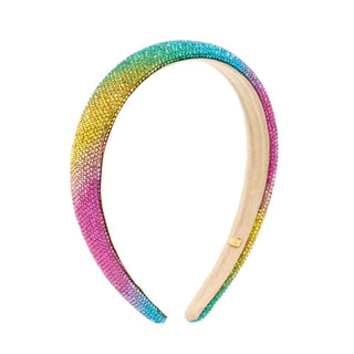 Bari Lynn Fully Crystalized Thin Headband - Rainbow