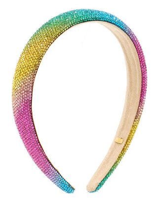 Bari Lynn Fully Crystalized Thin Headband - Rainbow