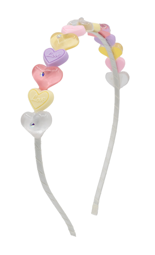 Bari Lynn Love Heart Thin Headband - Pastel