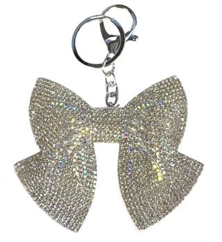 Bari Lynn Crystal Rhinestone Key Chain - Clear / AB Bow