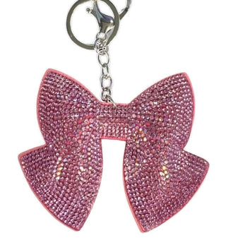 Bari Lynn Crystal Rhinestone Key Chain - Pink Bow