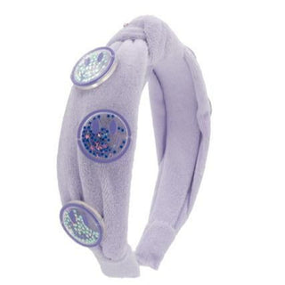 Bari Lynn Confetti Smile Terry Knot Headband - Lavender