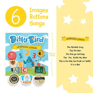 Ditty Bird Learning Songs Sound Board Book, Ditty Bird, Board Book, Book, Books, Books for Children, cf-type-books, cf-vendor-ditty-bird, Children's Book, Ditty Bird, Learning Songs, Books - 