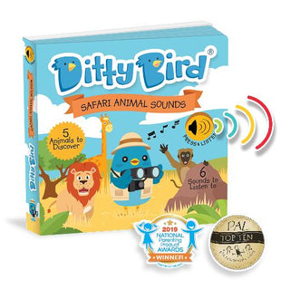 Ditty Bird Safari Animal Sounds Sound Board Book, Ditty Bird, Board Book, Book, Books, Books for Children, cf-type-books, cf-vendor-ditty-bird, Children's Book, Ditty Bird, Safari, Safari Ani