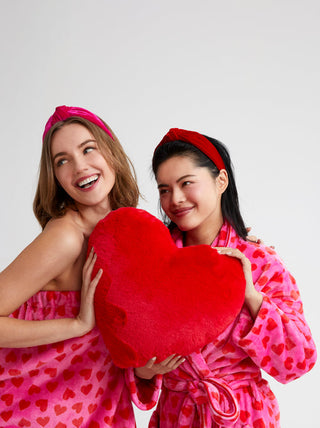 Shiraleah, Shiraleah Jovi Heart Pillow - Red - Basically Bows & Bowties