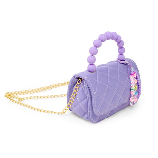 Zomi Gems Pearl Handle Message Charm Handbag For Kids - Purple