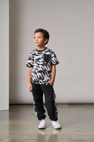 Little Bipsy Brush Stroke Tee - Black