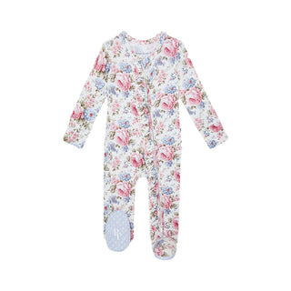 Posh Peanut Etta Ruffled Zippered Footie