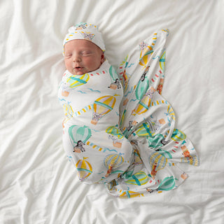 Posh Peanut Balloon Wonder Swaddle & Beanie Set