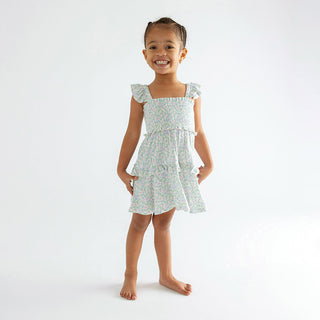 Posh Peanut Prairie Floral Smocked Babydoll Dress