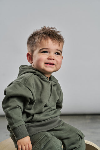 Little Bipsy Henley Hoodie - Pine