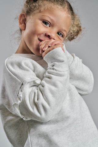 Little Bipsy Collection, Little Bipsy Ruffle Crewneck - Grey - Basically Bows & Bowties