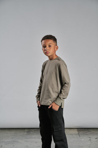 Little Bipsy Long Sleeve Elevated Tee - Army Green