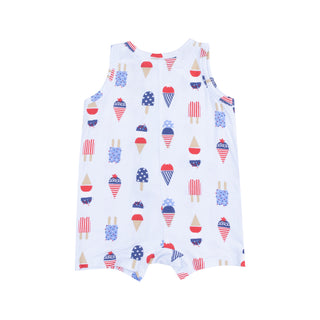 Angel Dear Sleeveless Shortie Romper - American Ice Cream Blue