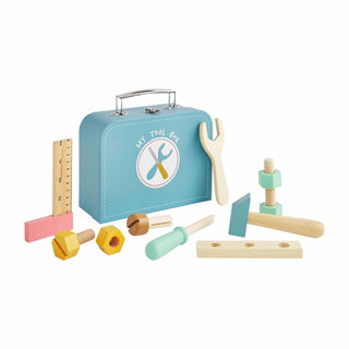 Mud Pie My Tool Box Play Set, Mud Pie, cf-type-toys, cf-vendor-mud-pie, Classic Wooden Toy, Construction, Mud Pie, Tool Box, Wooden Toy, Wooden Toys, Toys - Basically Bows & Bowties