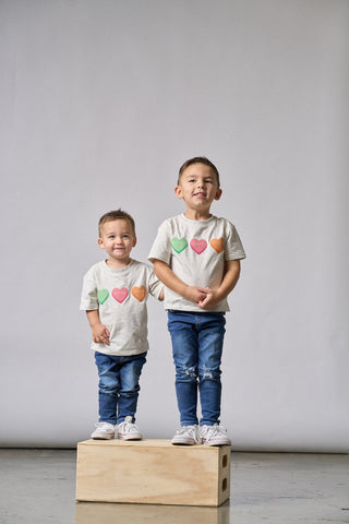 Little Bipsy V-Day Boxy Tee - Grey