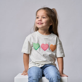 Little Bipsy V-Day Boxy Tee - Grey