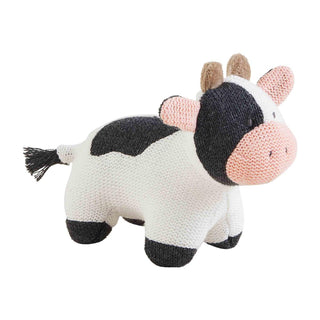 Mud Pie Farm Animal Knit Rattle Cow