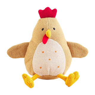 Mud Pie Farm Animal Knit Rattle Rooster