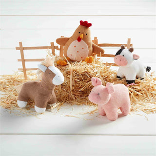 Mud Pie, Mud Pie Farm Animal Knit Rattle - Basically Bows & Bowties