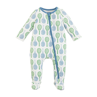 Mud Pie Blue Tennis Print Sleeper